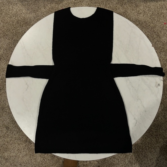 Free People Orchid Convertible Low-Back Mini Dress Knit Free-est Black Large NWT - Picture 6 of 10